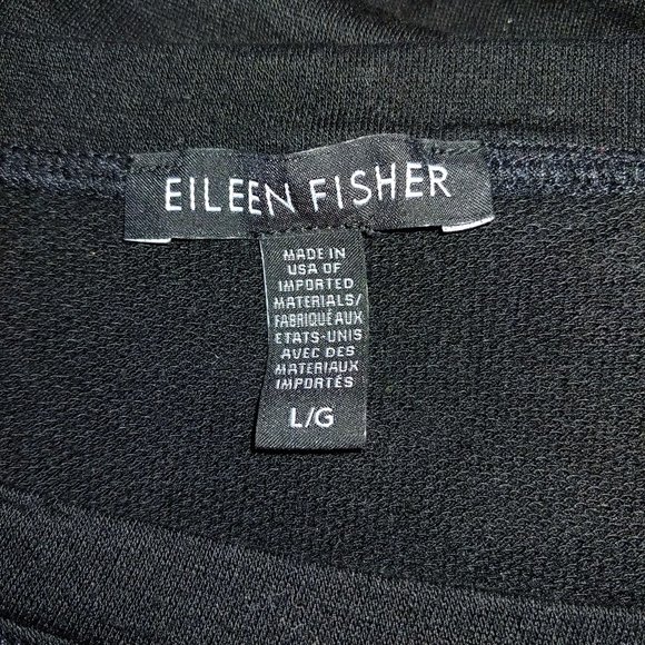 Eileen Fisher womens soft black long sleeve pullover sweater Large - Picture 10 of 12